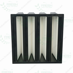 Khung nhựa màu đen Sợi thủy tinh Bốn tế bào Bộ lọc không khí nhỏ gọn